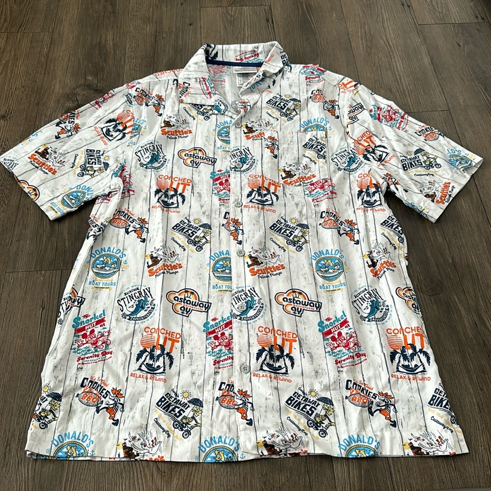 Disney Cruise Line Castaway Cay Button Down Shirt